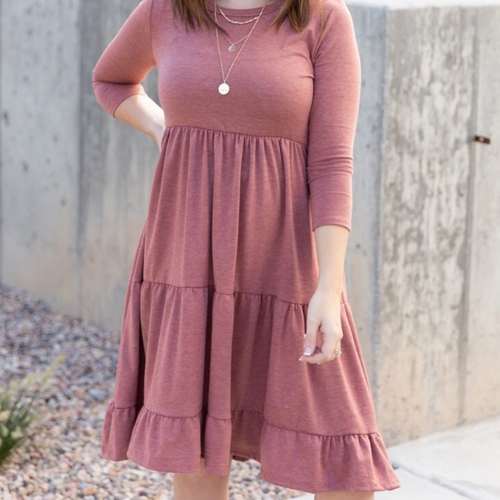 Never worn , blush layer dress
